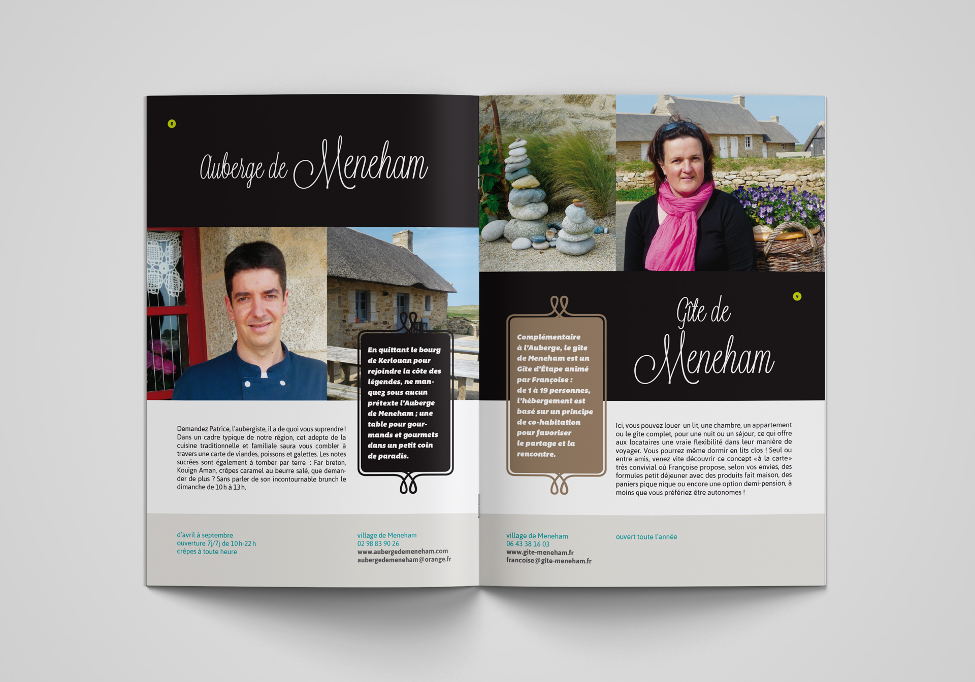 Association Commercants Kerlouan Guide Shopping Brochure Double Page