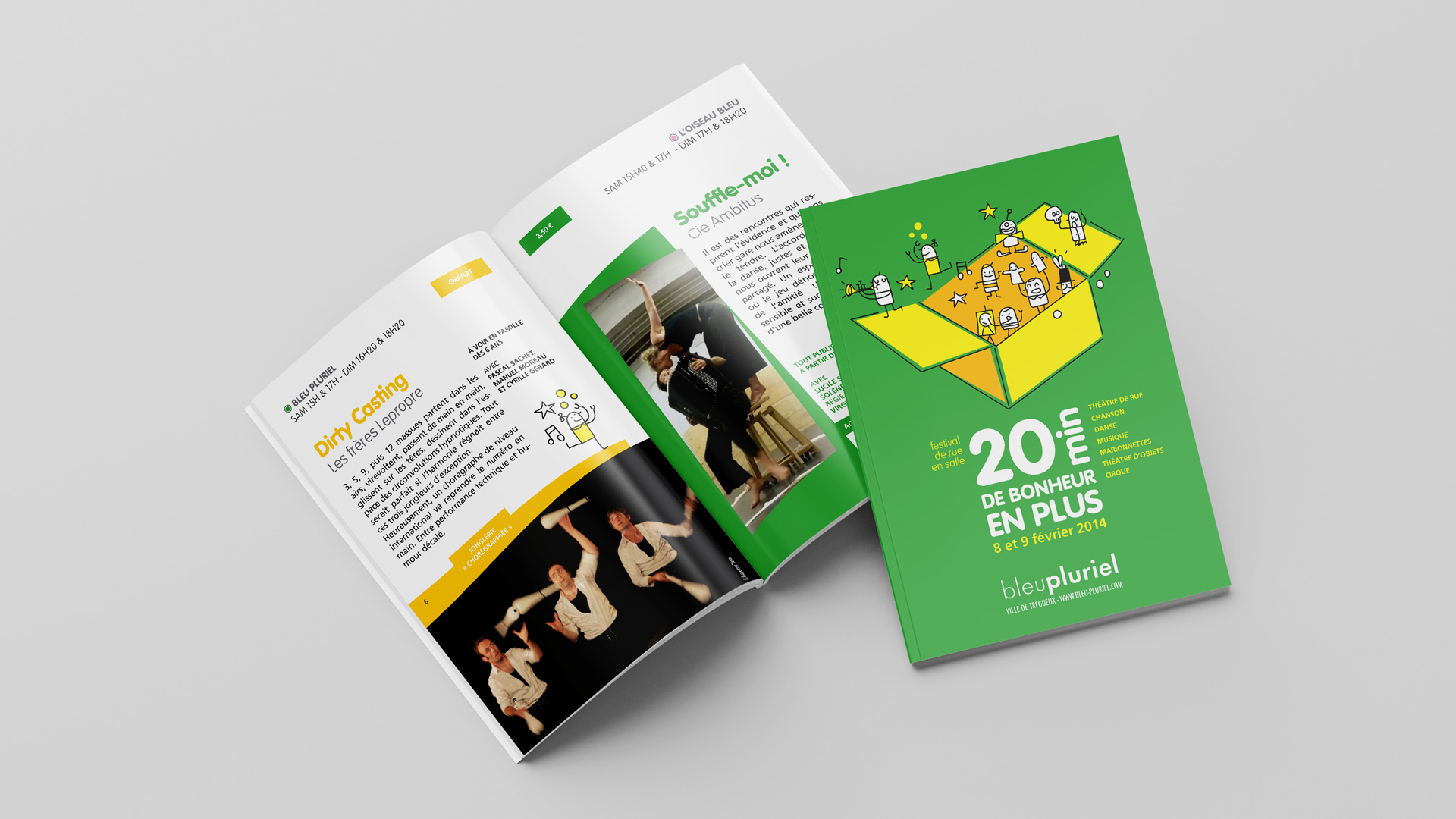 Bleu Pluriel Festival Programme Spectacle 20mn Brochure Couverture