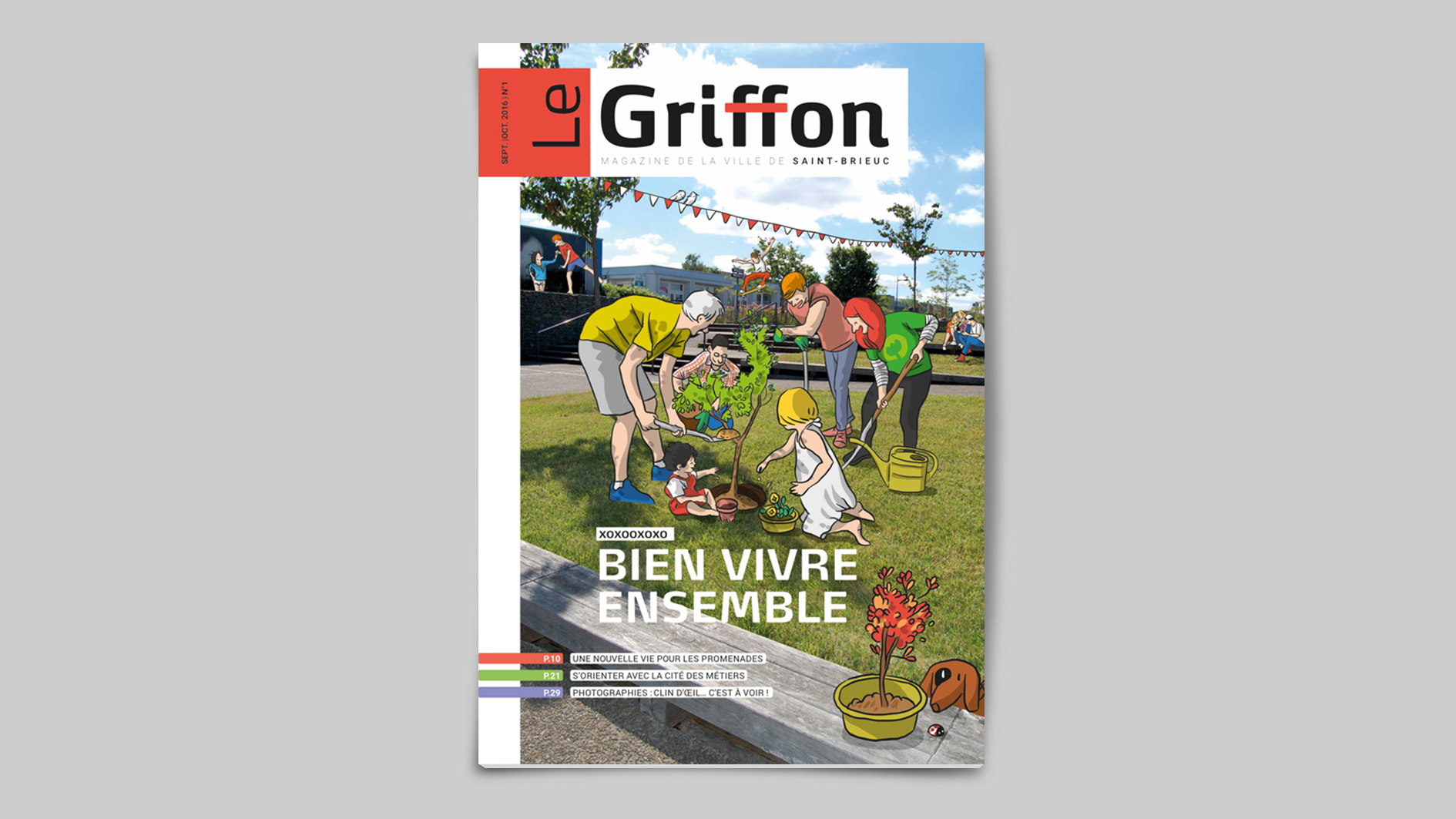 magazine griffon couverture graphisme illustration