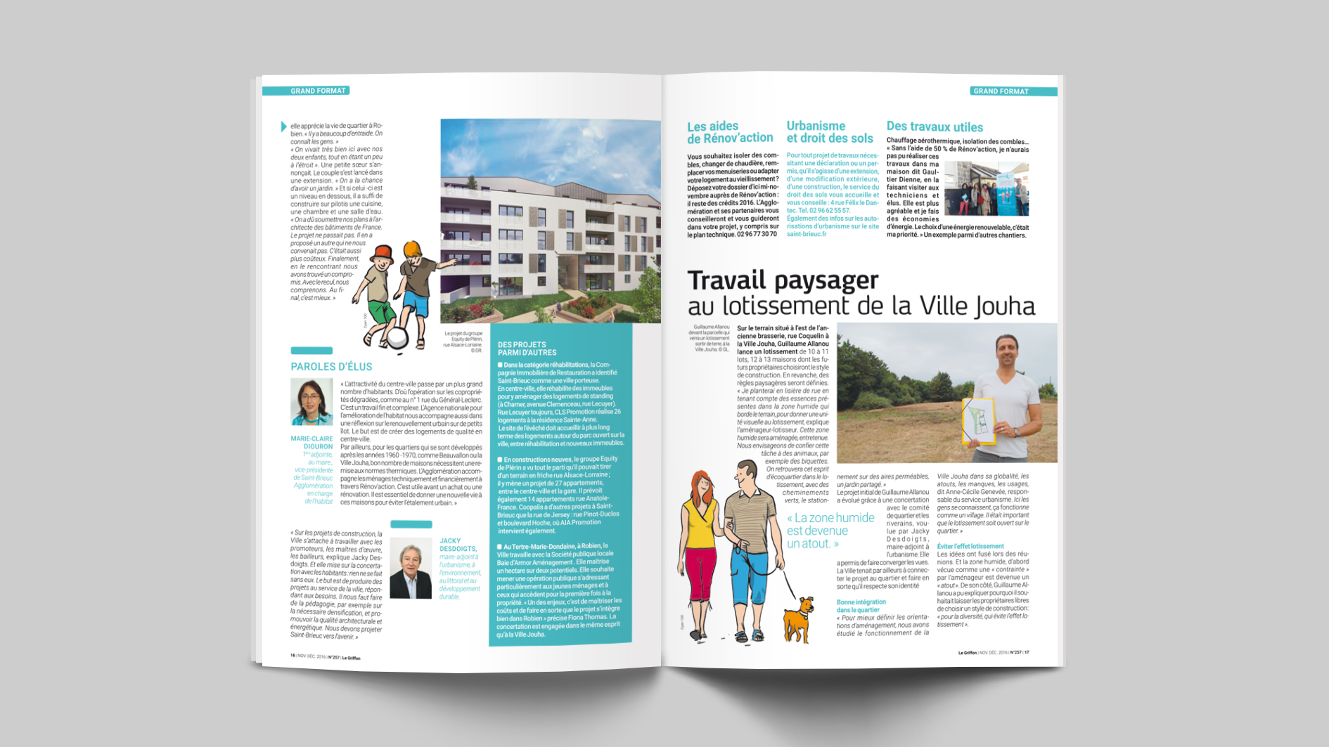 Ville de Saint-Brieuc Magazine Le Griffon — illustration