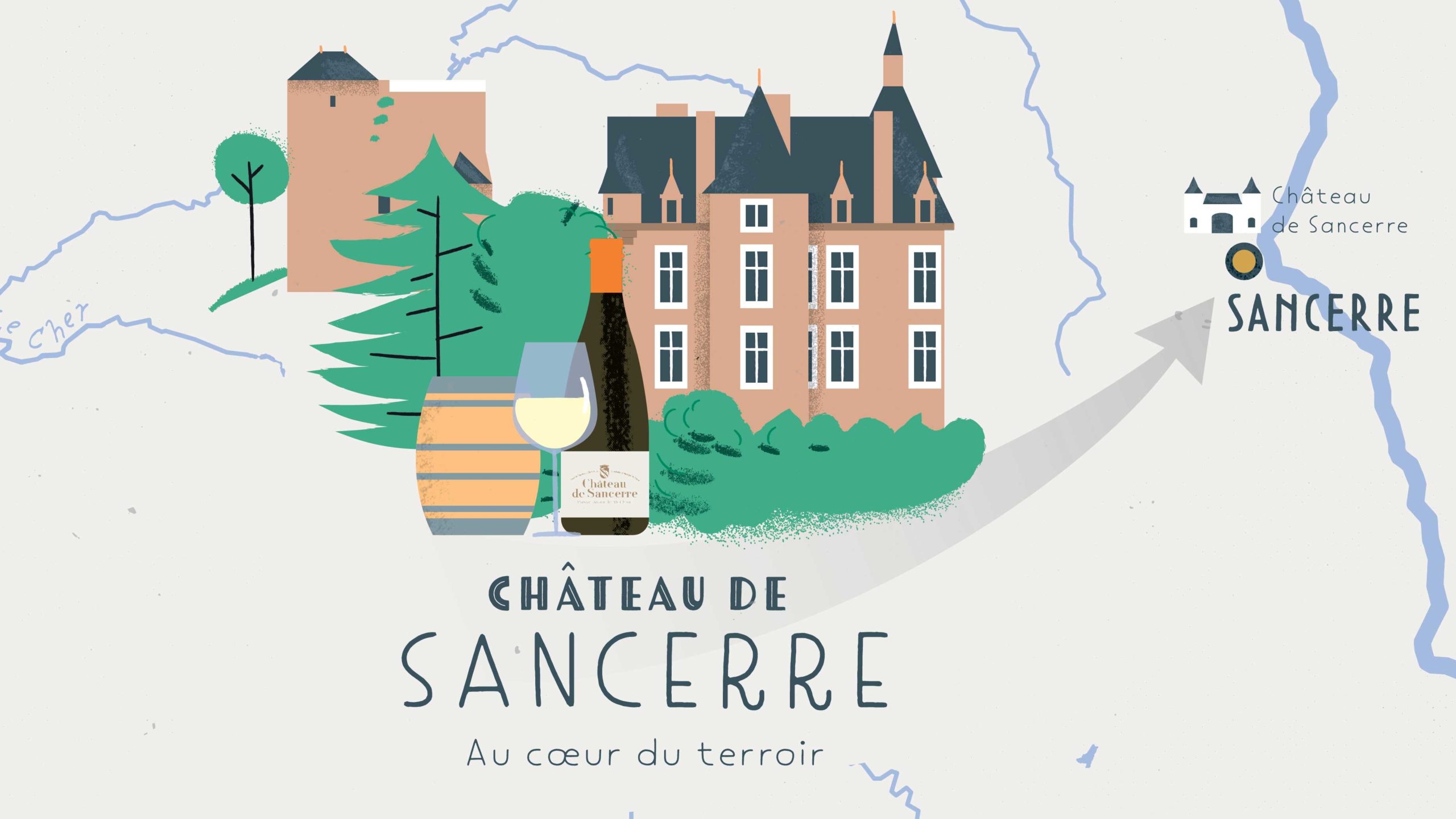 sancerrre chateau carte vins dessin scaled