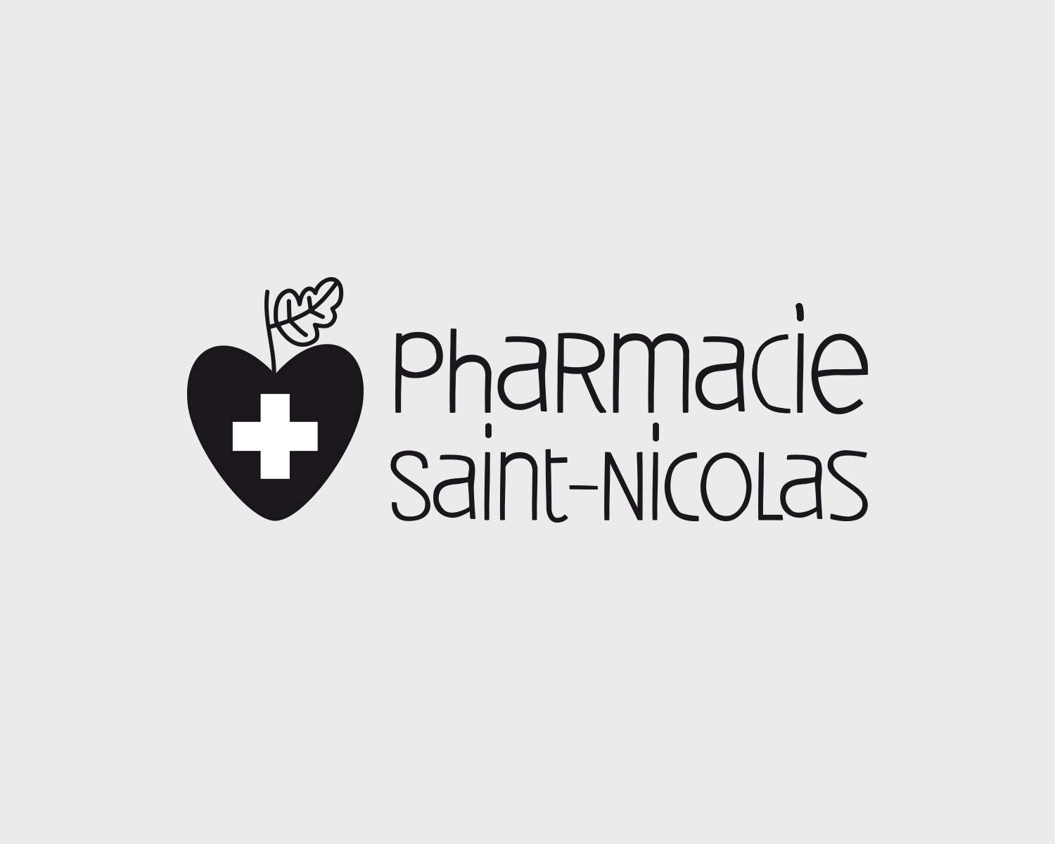 identite visuelle pharmacie officine saintnicolas portefolio logo arnaud chauvel graphiste