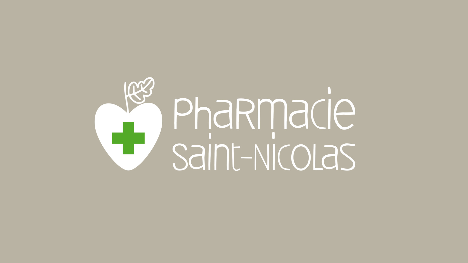 pharmacie saint nicolas identite visuelle signaletique logotype