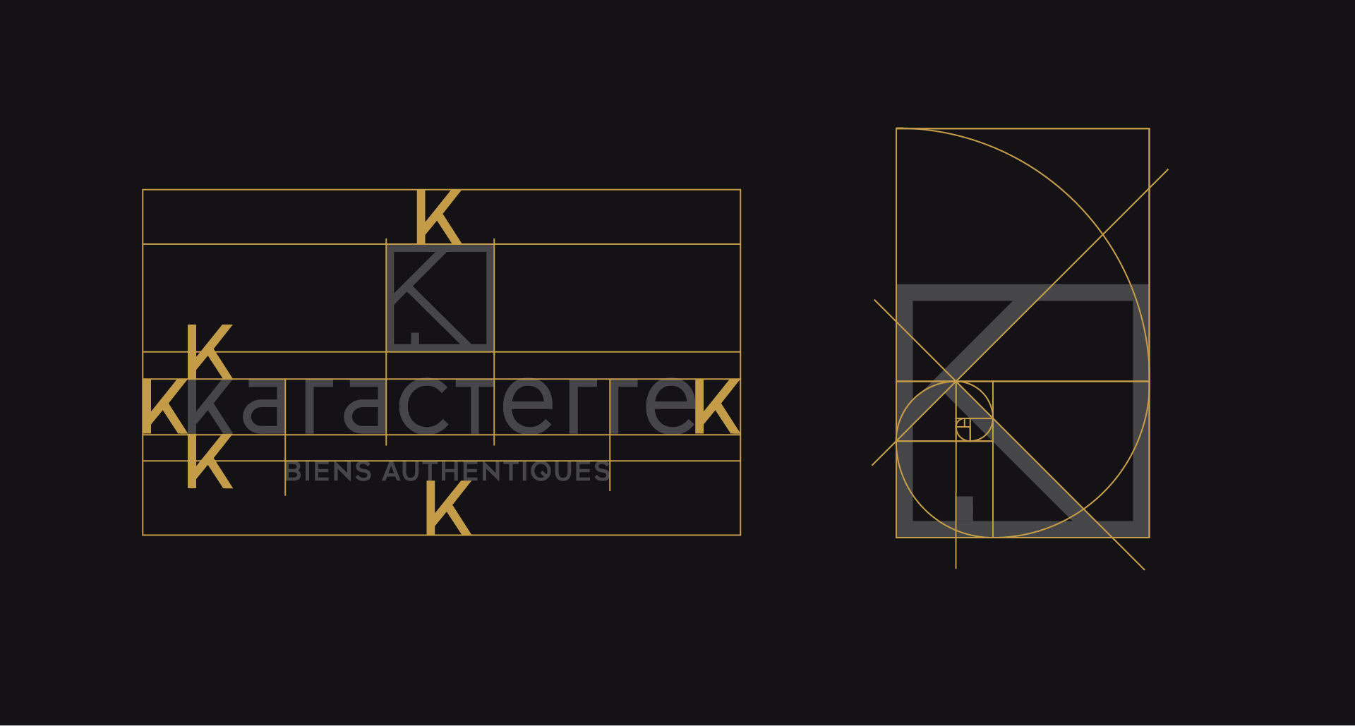 Karacterre agence immobiliere identite visuelle logo charte graphique