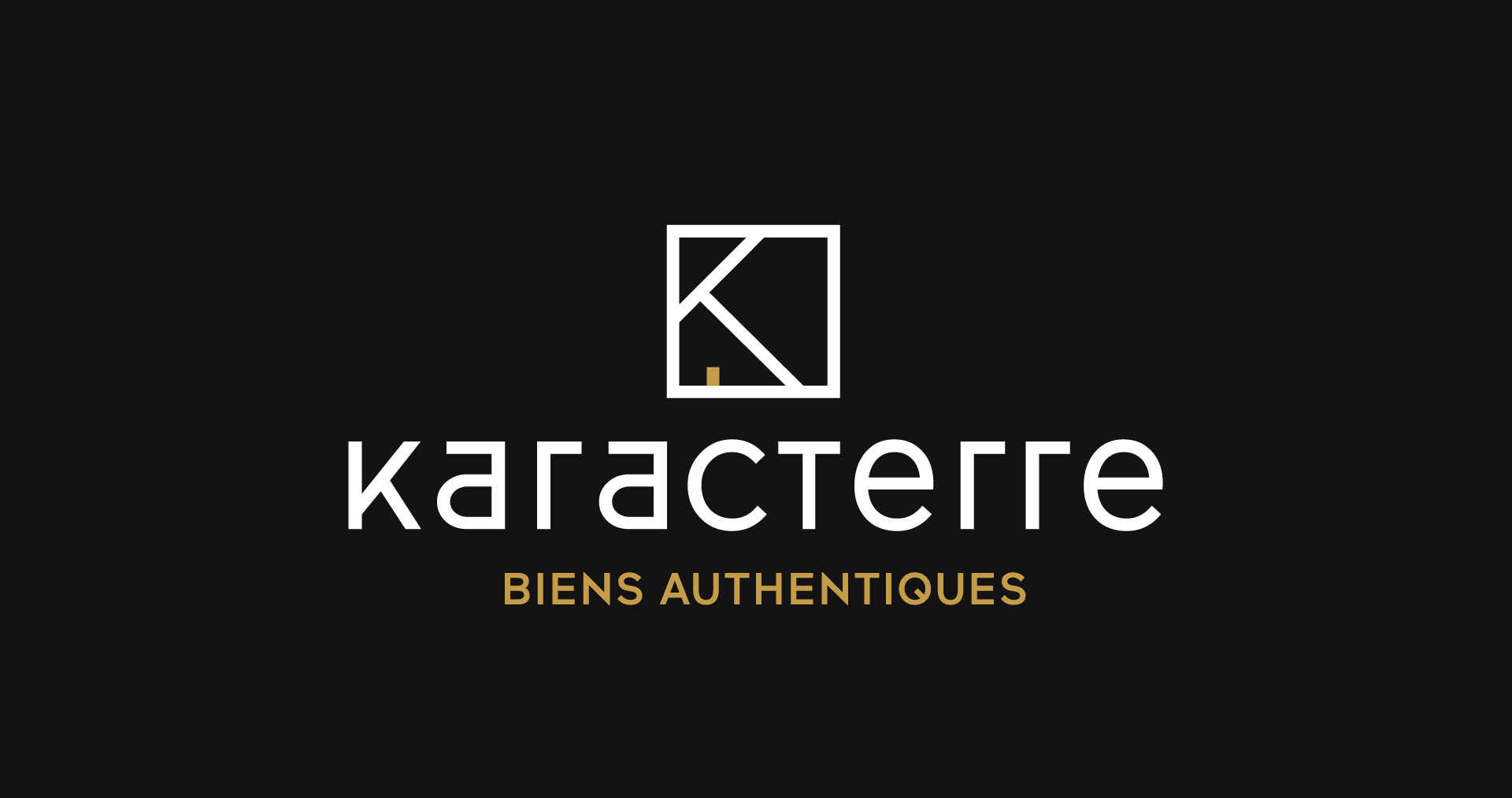 Karacterre agence immobiliere identite visuelle logotype luxe