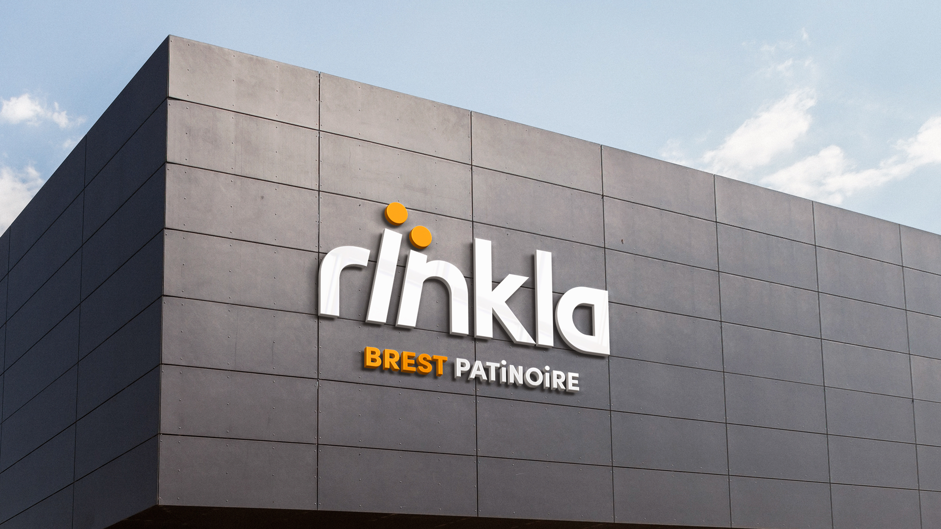 rinkla patinoire brest metropole identite visuelle logo signaletique facade