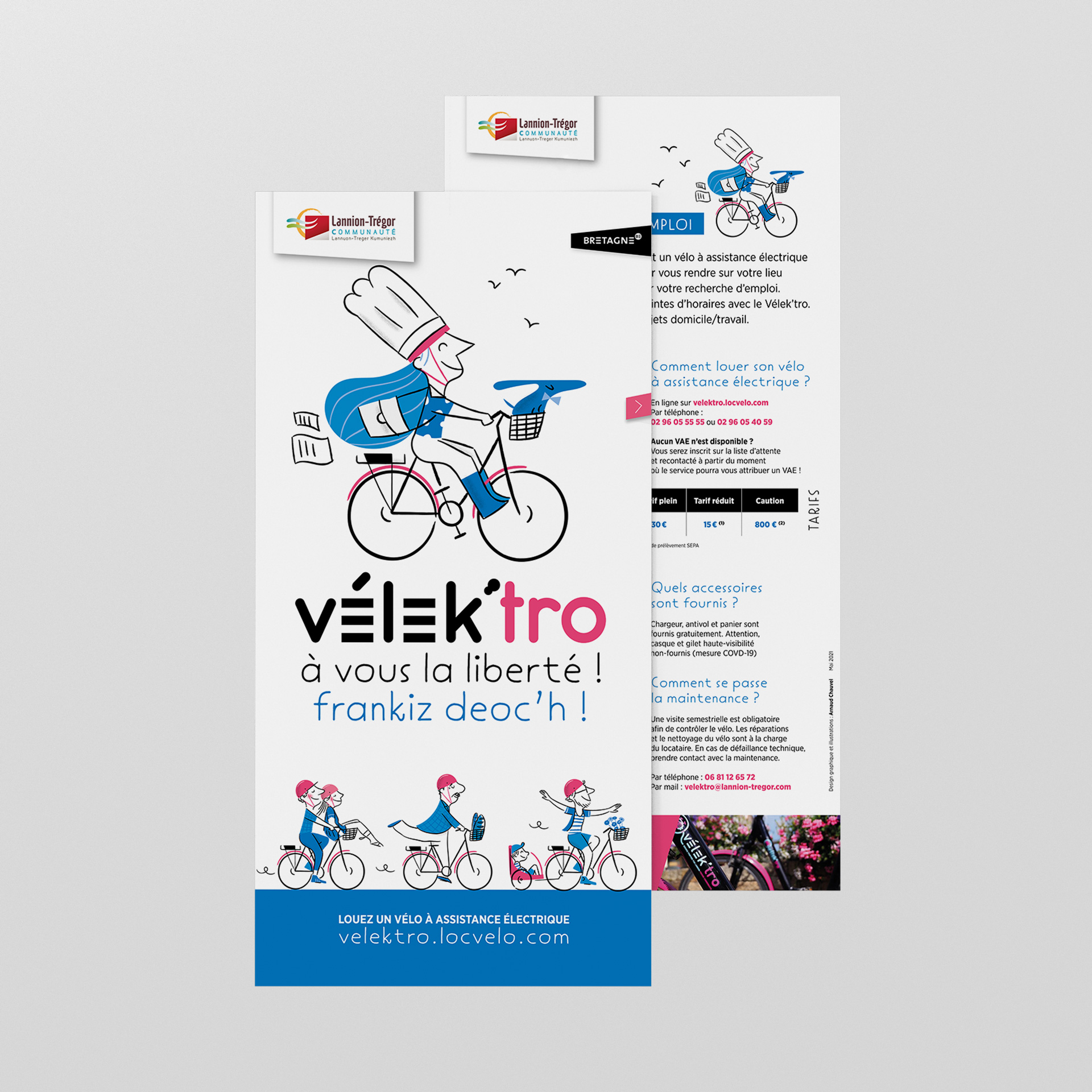 velektro velo electrique lannion tregor campagne communication flyer