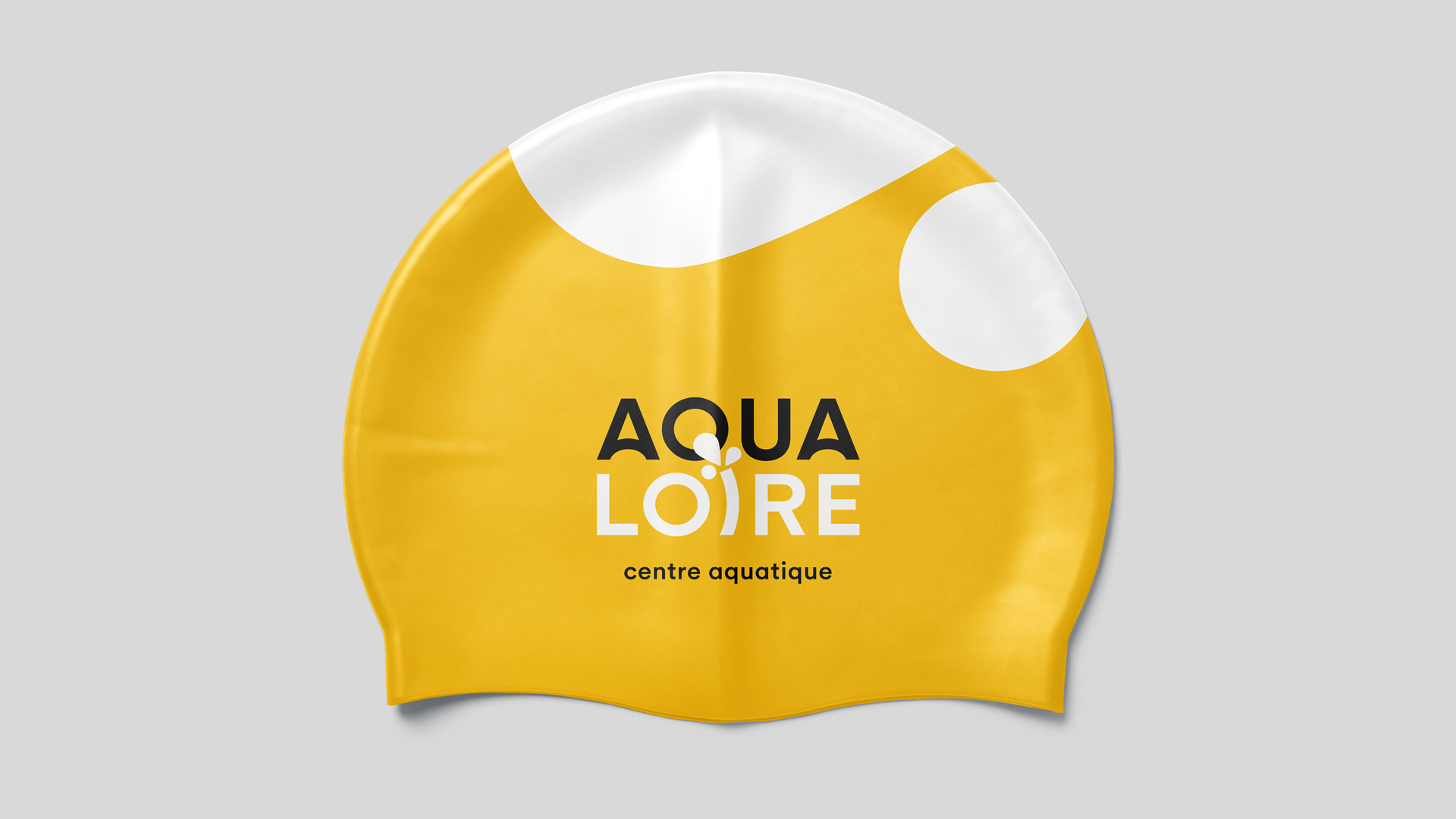 aqualoire mauges sur loire logotype identite visuelle marquage bonnet bain goodies