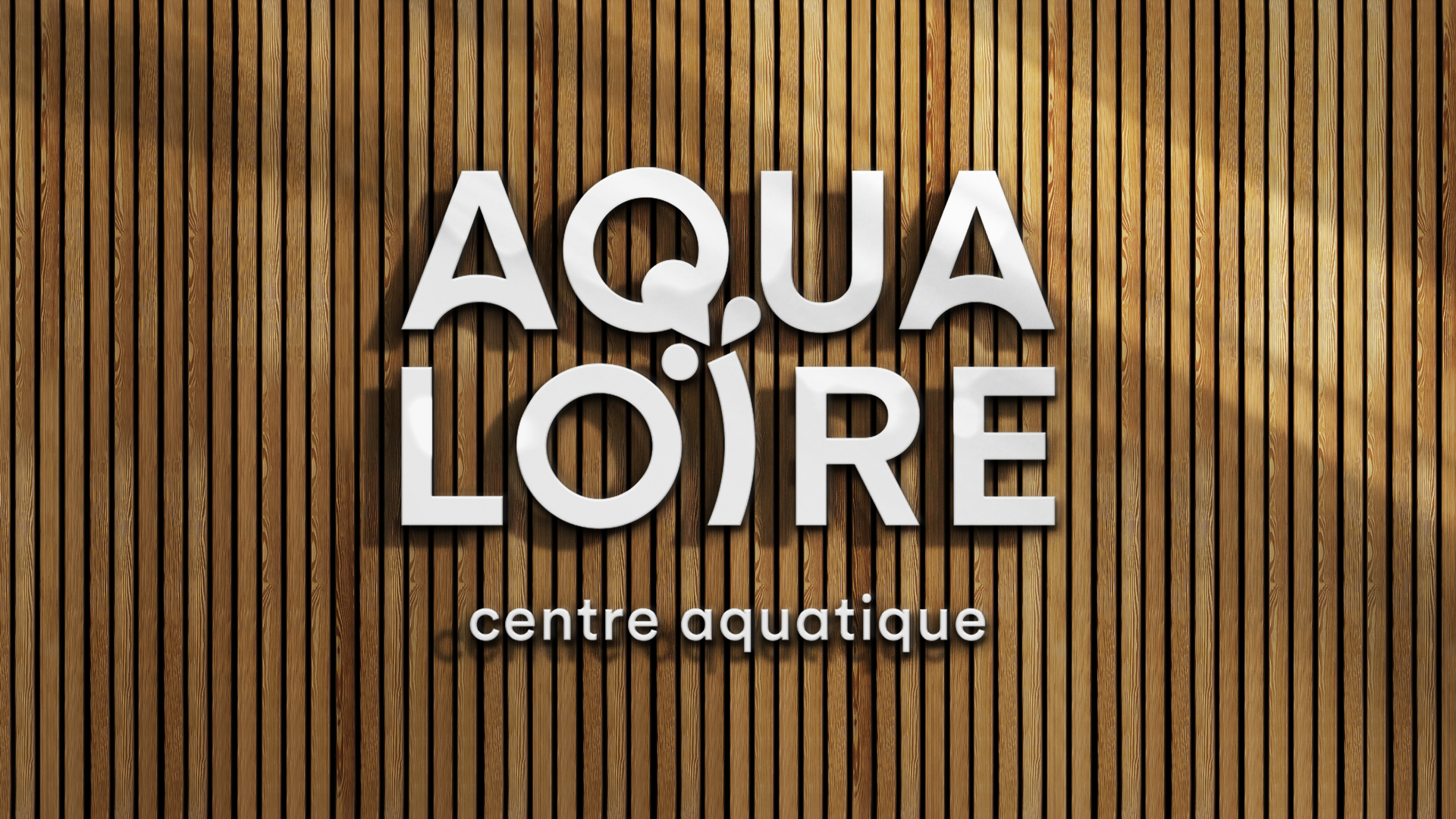 aqualoire mauges sur loire Logo de complexe sportif  identite visuelle signaletique bois