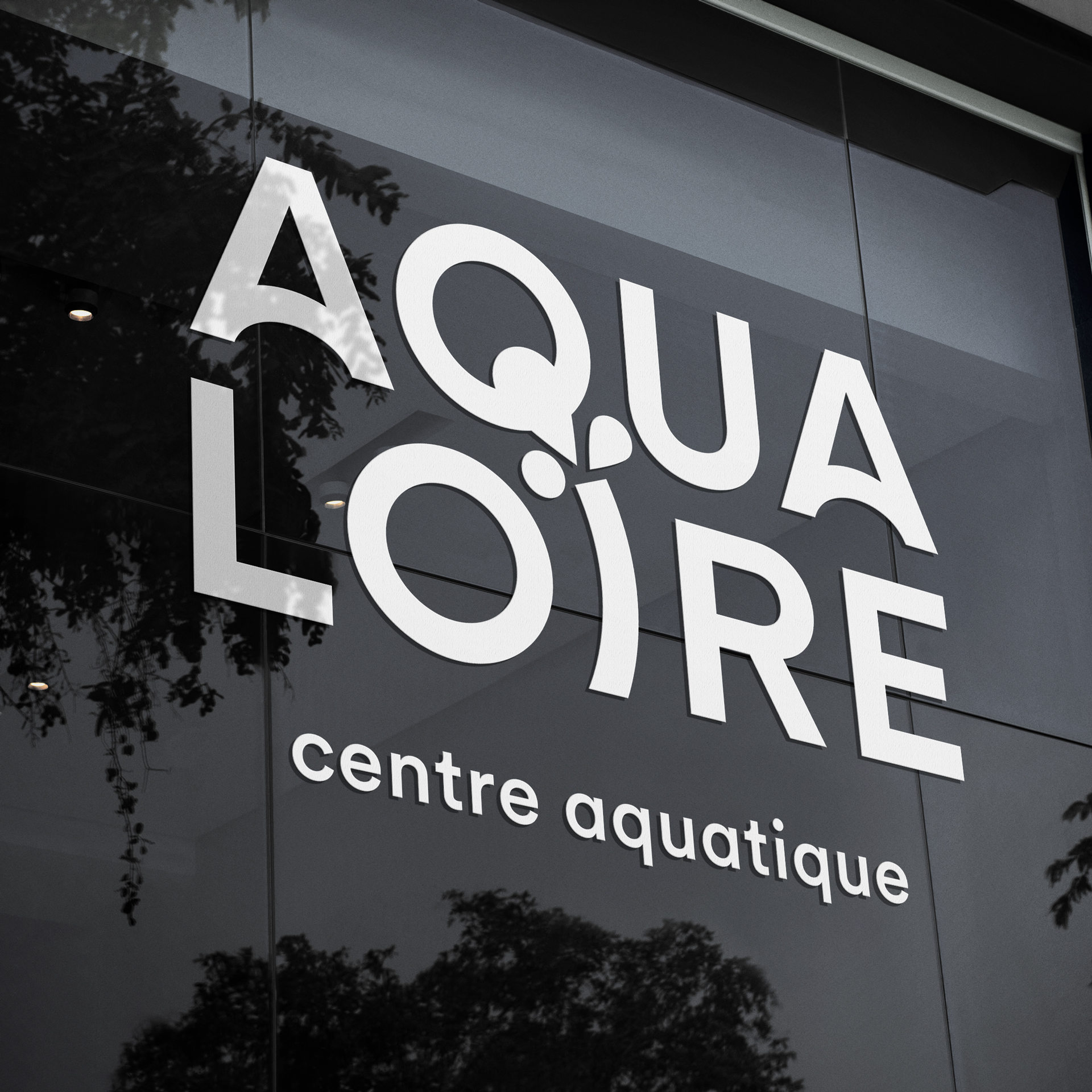 aqualoire mauges sur loire logotype identite visuelle signaletique vitrine