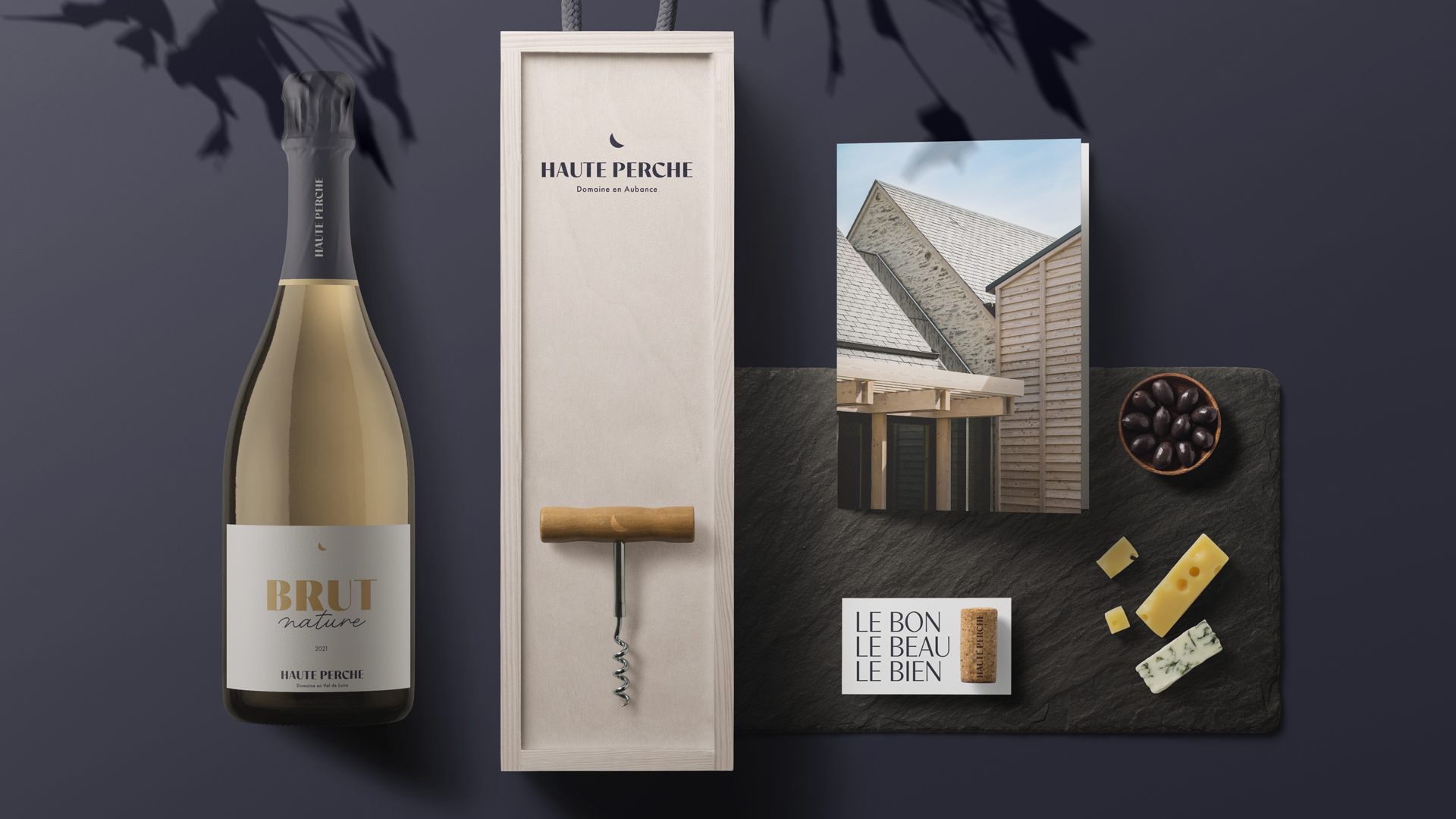 Haute perche domaine vin identite visuelle communication globale image de marque prestige