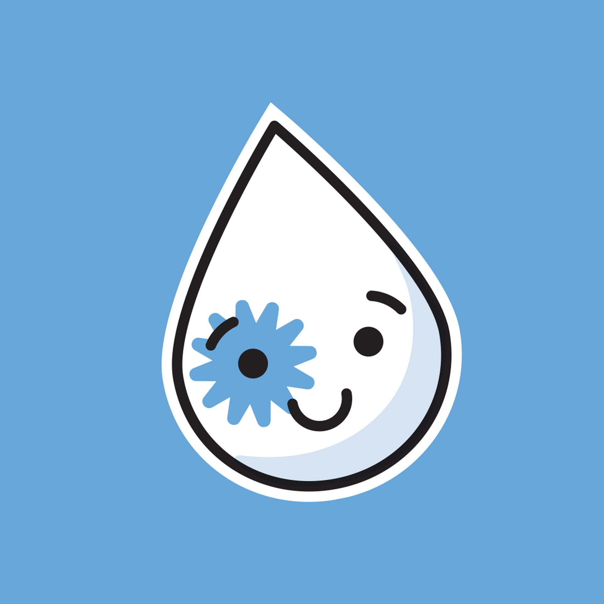 Identité visuelle Mollo sur l’eau créée pour une campagne publique de sensibilisation aux économies d’eau