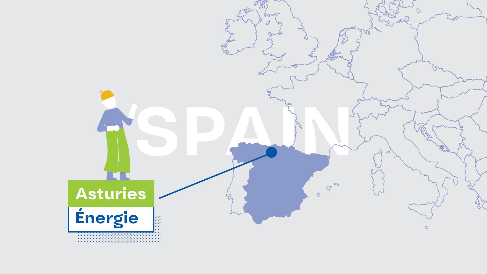 Infographie en motion design sur le stockage de l’énergie renouvelable et la production durable