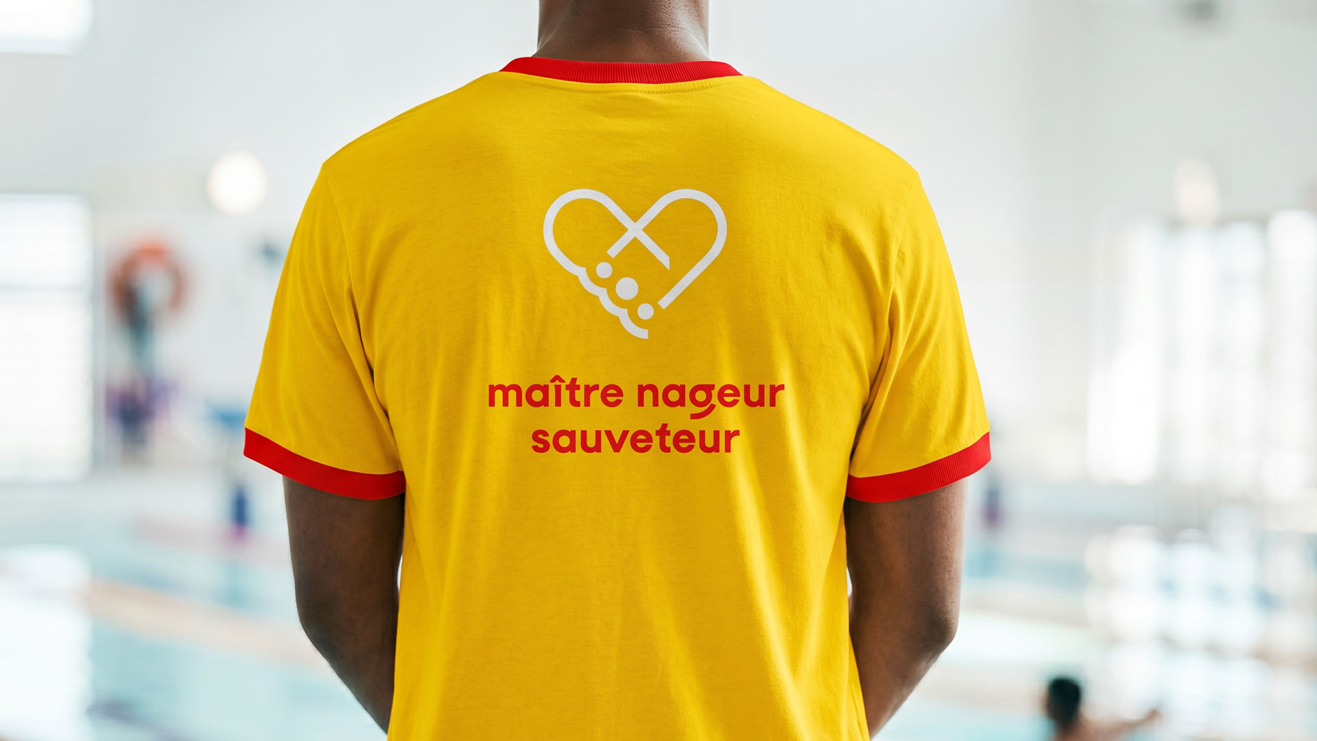 Tee-shirt staff maître nageur sauveteur au logo du Centre Aquatique Auguste Delaune